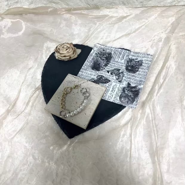 빈티지 진주 링크 팔찌