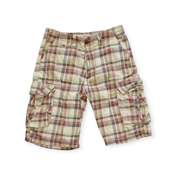 Style basic 코튼 체크 반바지