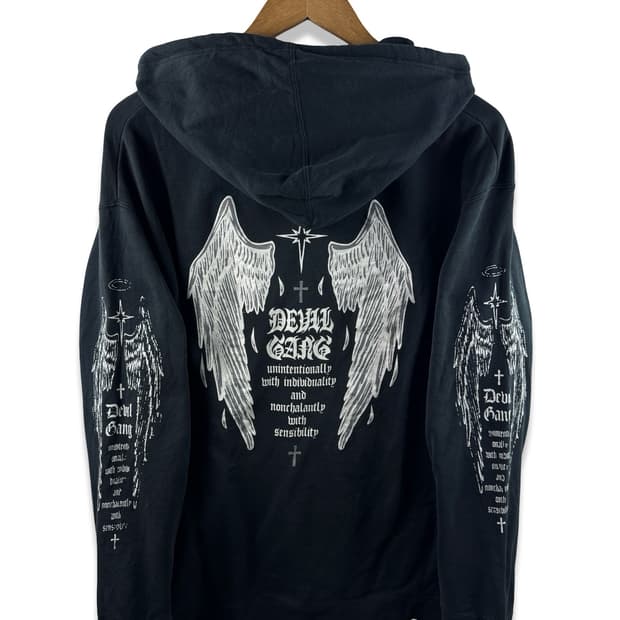 JPN 펑크 갸루 프린팅 후드집업1971