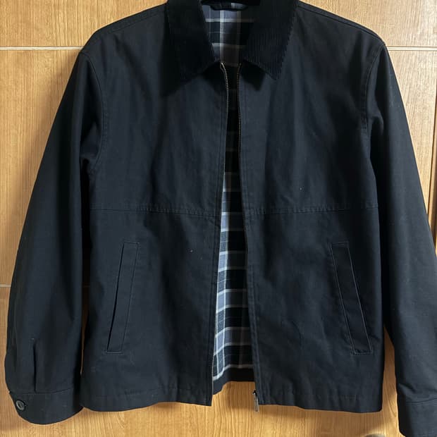 유니클로 집업 쇼트 블루종