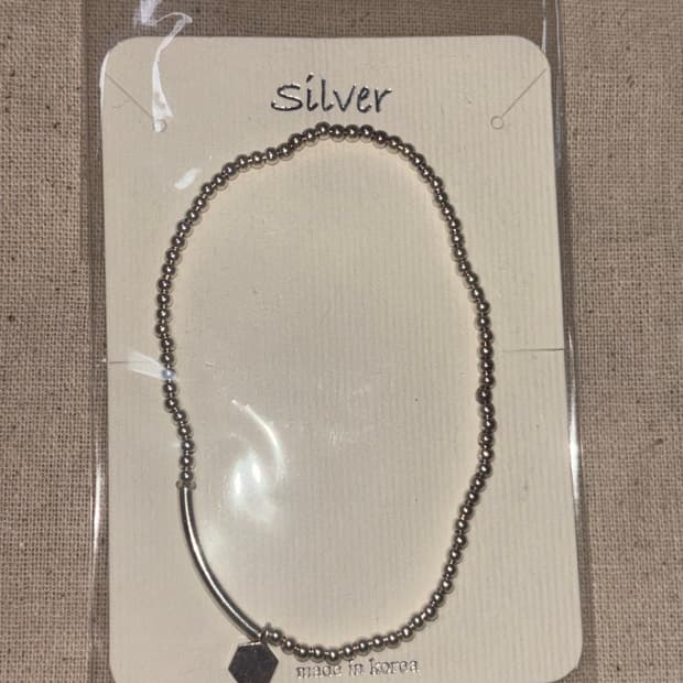 silver925 육각 팬던트 볼 체인