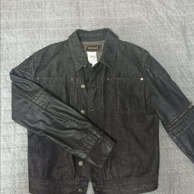 베르사체 04aw 스터드 레더자켓