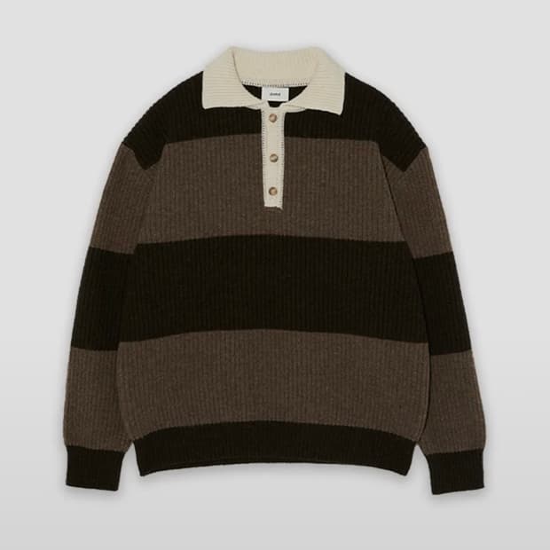 르아브 럭비 니트 브라운 M
