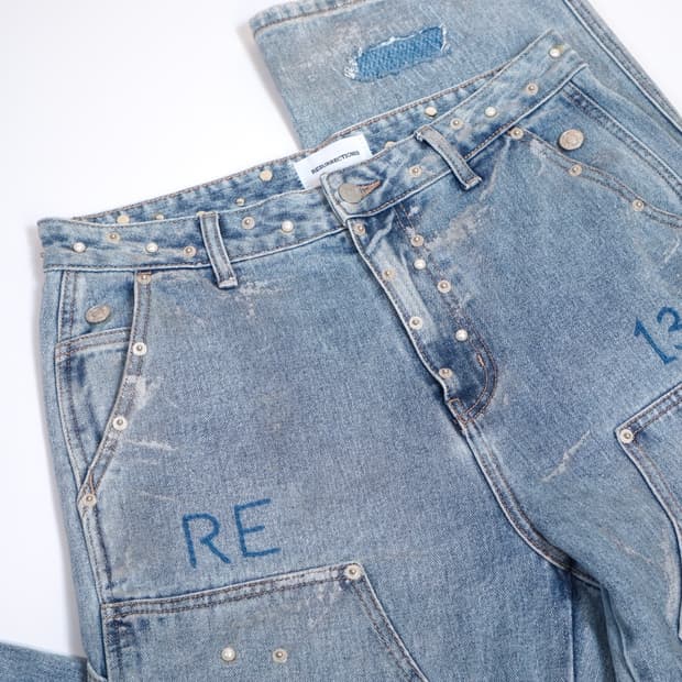 레저렉션13 핸드메이드 디테일 데님팬츠