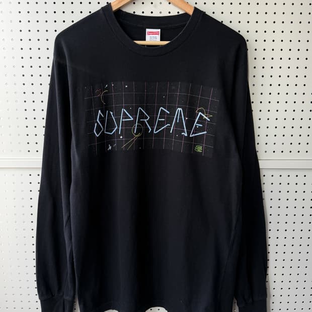 슈프림 16FW 블레이드 그리드 롱슬리브