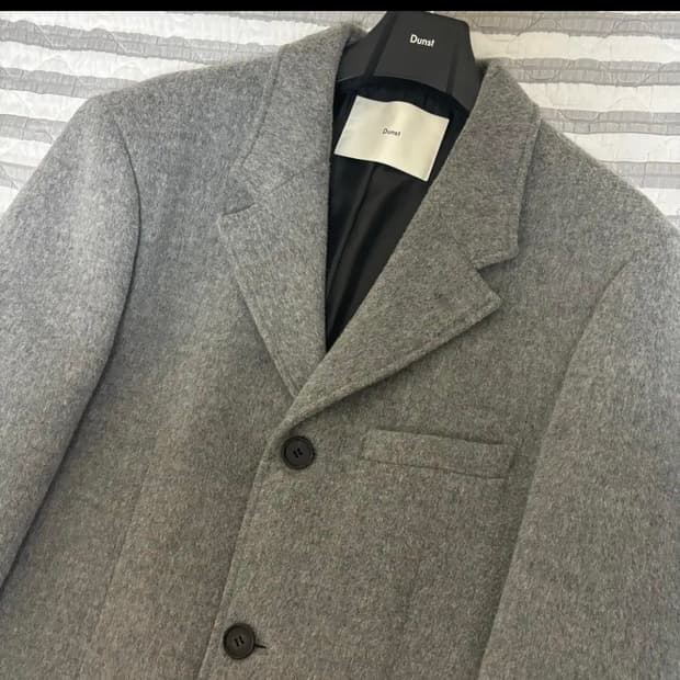 던스트 체스트 3버튼 싱글 코트 그레이 Xl