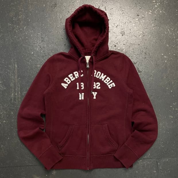 95 아베크롬비 후드집업 버건디