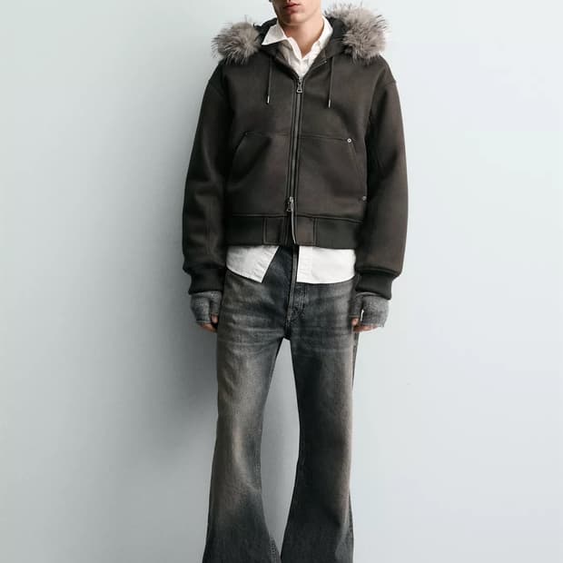 zara 자라 페이크 스웨이드 패딩 점퍼 퍼자켓 s