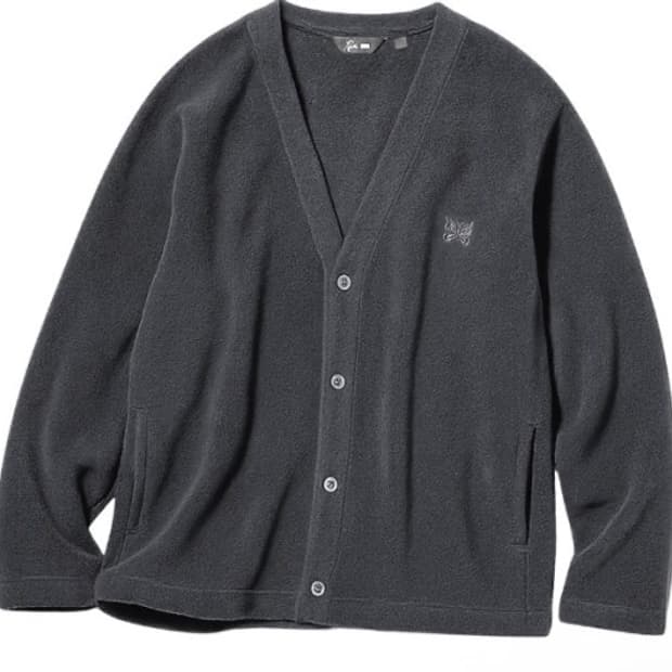 유니클로 니들스 가디건 다크 그레이 차콜 L