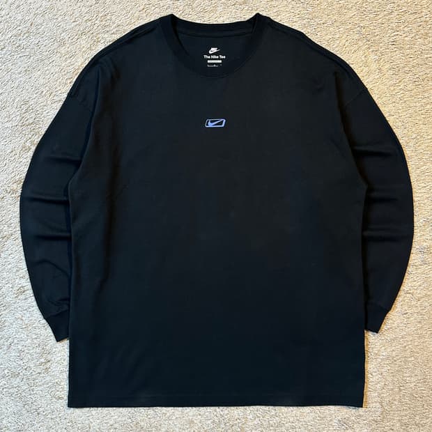 나이키 백로고 오버사이즈 롱슬리브 긴팔 블랙