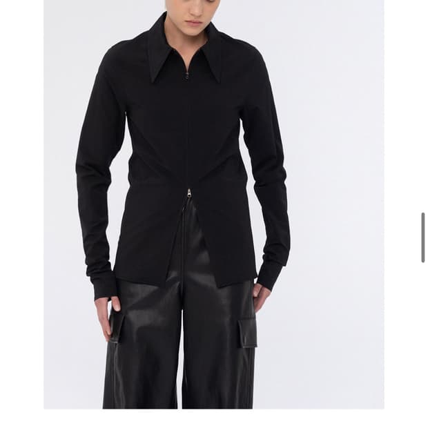 Le 슬림핏 집업 셔츠(실사o)