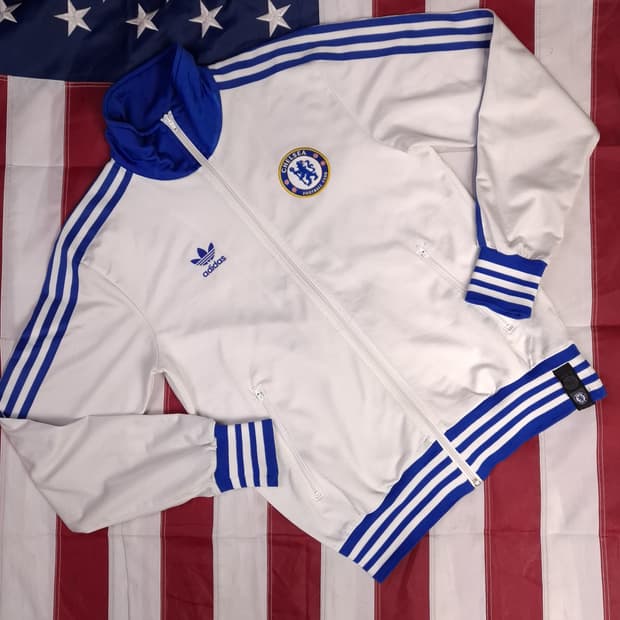 오리지날 아디다스 첼시 화이트 트렉탑져지