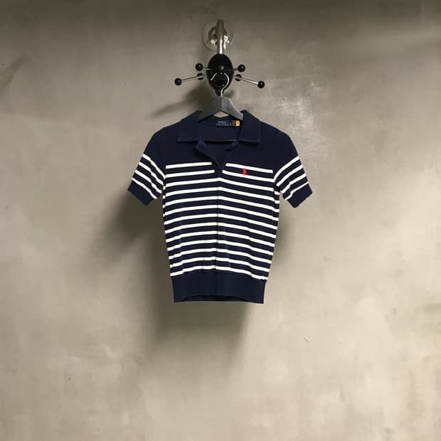 폴로 랄프로렌 QR 니트 반팔 카라티 XS(W)