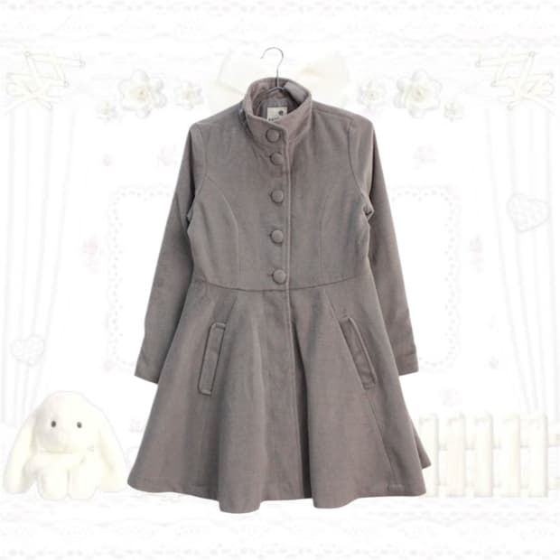 빈티지 earth classic플레어 롱 코트 빈티지 모리걸 갸루