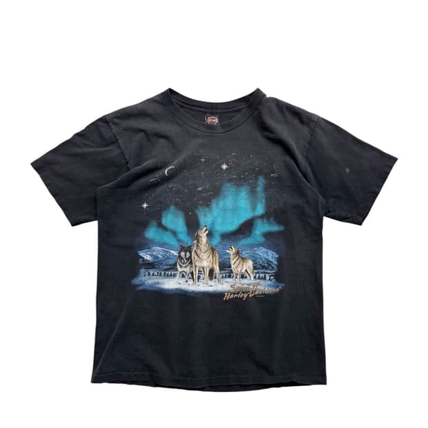 90s 할리데이비슨 오로라울프 반팔티