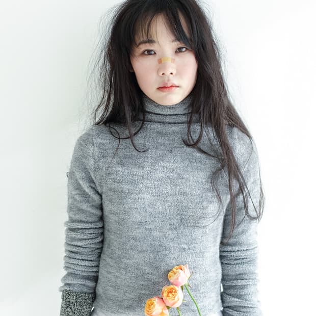 샵페어리 테리 크롭 터틀넥 탑