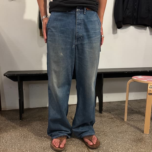 PHIGVEL Button Fly Painter Denim Pants