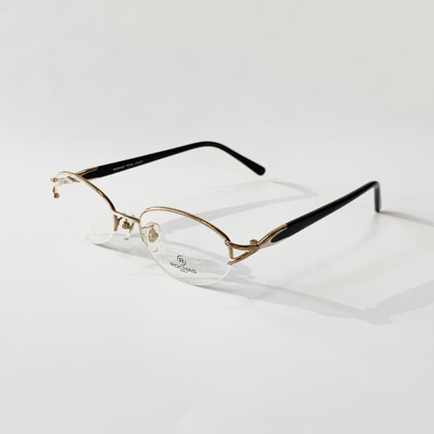 [픽키-604] 로샤스 골드 하프림 안경 데드스탁 티타늄