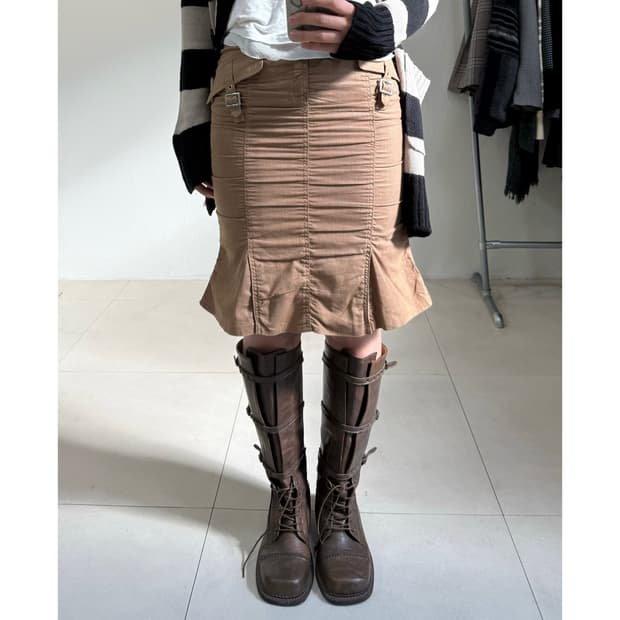 빈티지 셔링 스커트