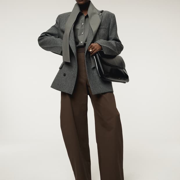 렉토 RECTO 더블 브래스티드 테일러드 울자켓 그레이