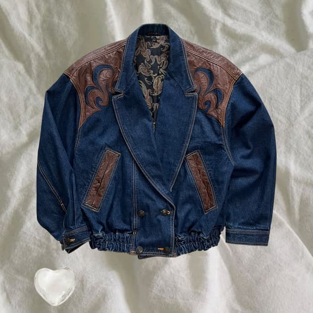 Santafe . 일본빈티지 데님 봄버자켓