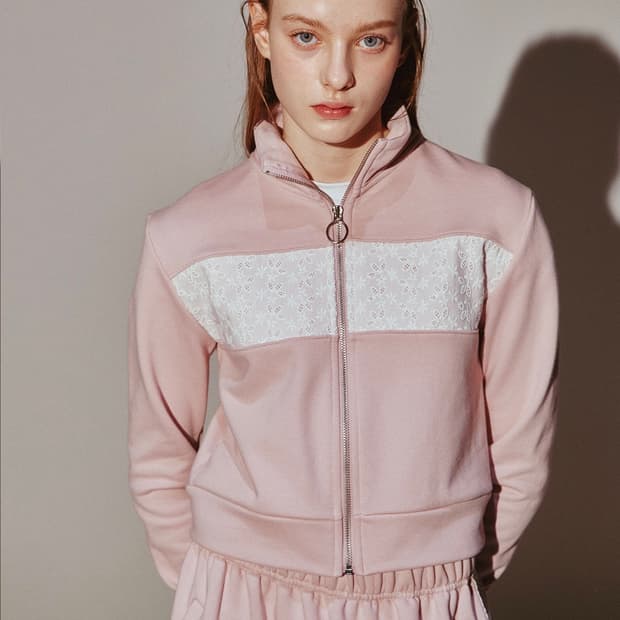 모일리 Lace 7 Track Top Pink 레이스 7 트랙 탑