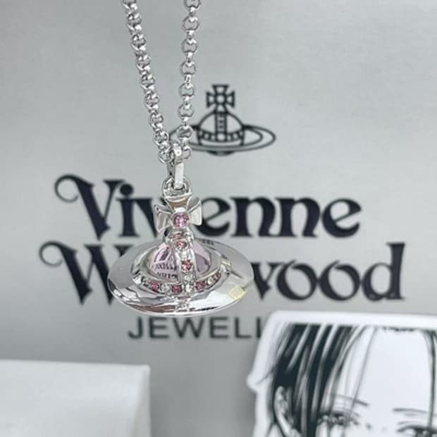 비비안웨스트우드 orb 미니 핑크 목걸이