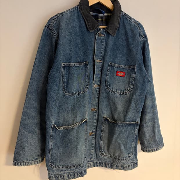 Vtg Dickies Blanket Denim Chore Jacket