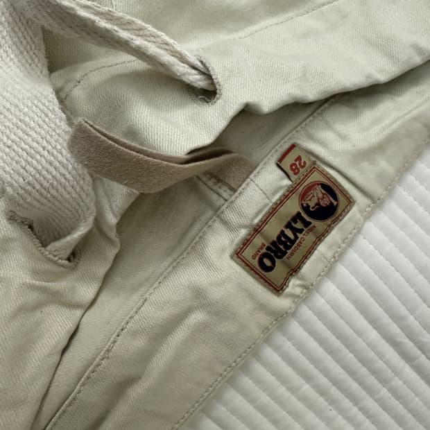 빈티지 아이보리 팬츠