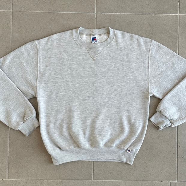 90s 빈티지 러셀 스웻셔츠 그레이 M