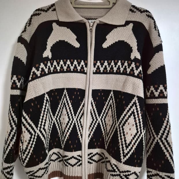 택포) Waikei 노르딕 니트집업