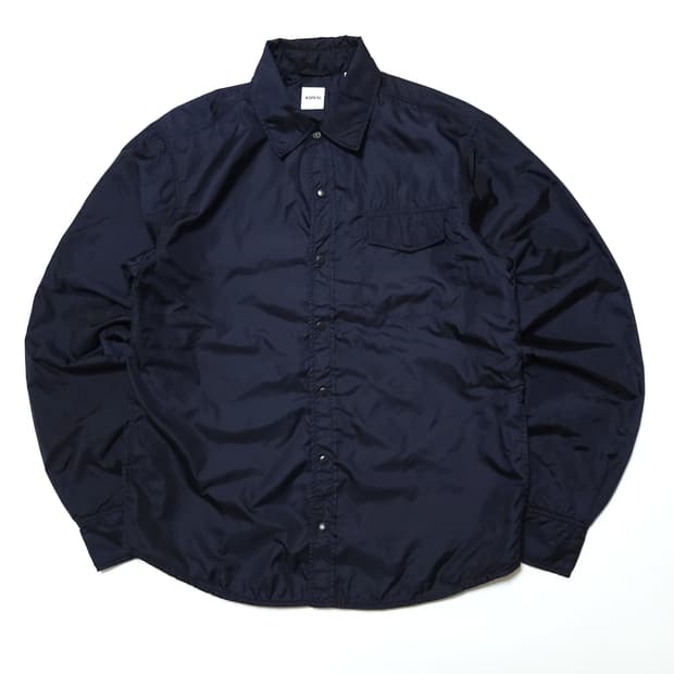 아스페시 Aspesi 써모어 경량 패디드 셔츠 자켓 네이비