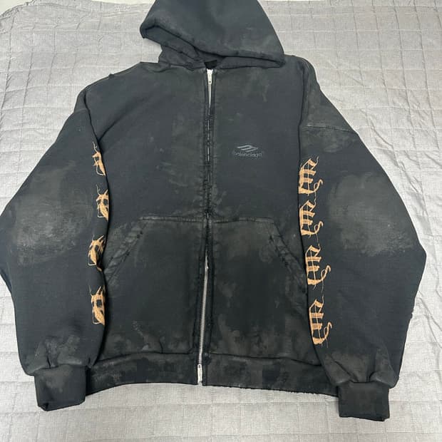 [1] 발렌시아가 헤비메탈 오버핏 아우터웨어 후드집업 티셔츠