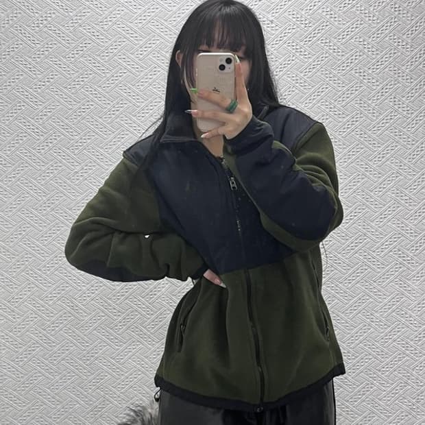 폴로 랄프로렌 폴라텍 레트로 말차 딥카키 배색 후리스 M C09061