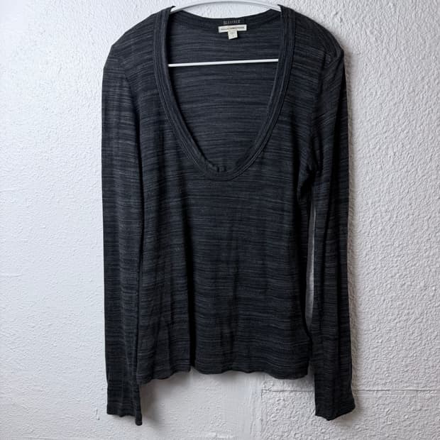 JamesPerse Deep V neck long sleeve
