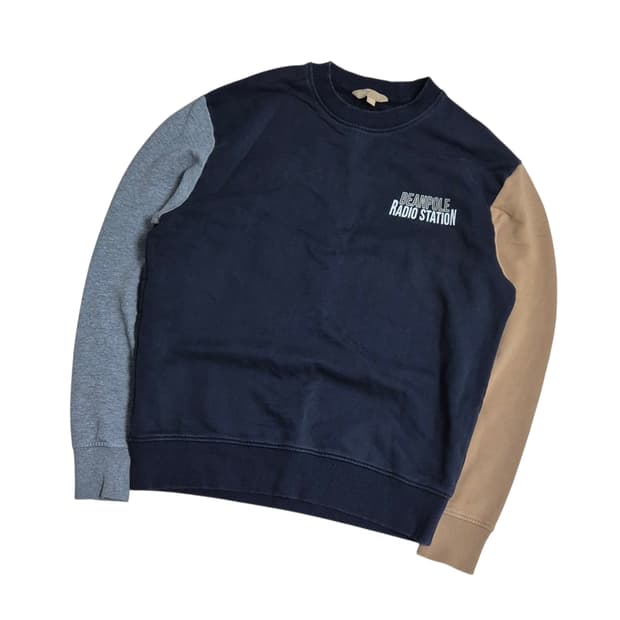 빈폴 배색 맨투맨