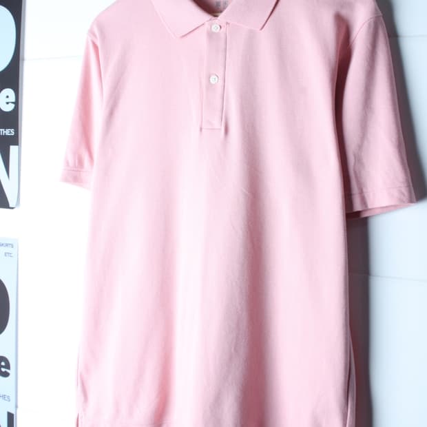 (L-XL) 유니클로 반팔 카라 티셔츠 에어리즘 핑크 무지-H36633
