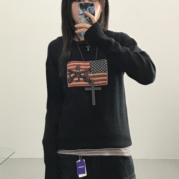 폴로진스 성조기 니트