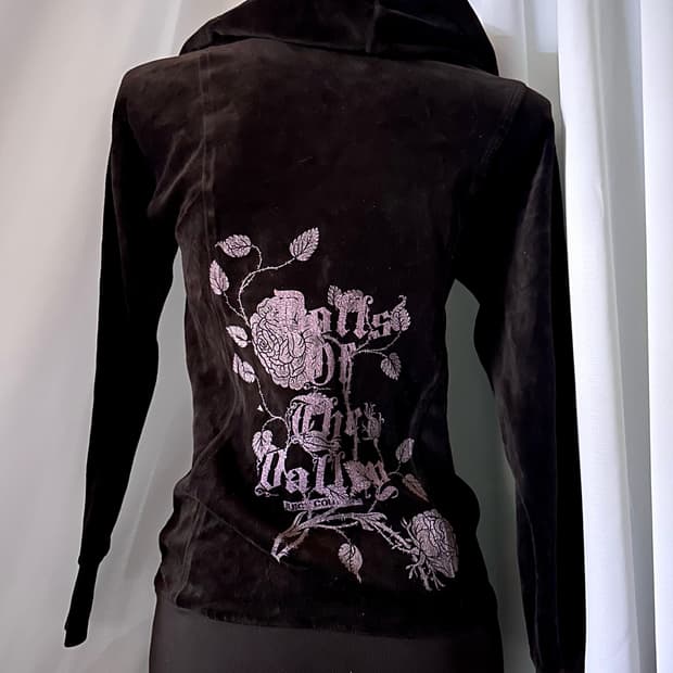 쥬씨꾸뛰르 로즈 프린팅 후드집업 원피스