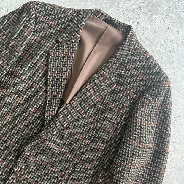 마츠자카야 New Wool 100% Multi Check Blazer