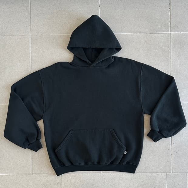 90s 빈티지 러셀 후드 블랙 L