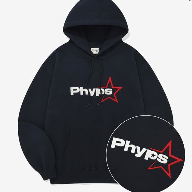 Phyps 네이비 후드티