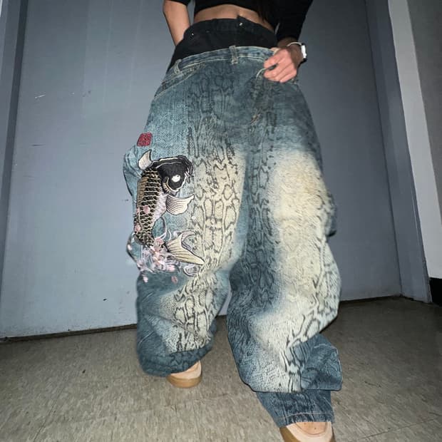 Karakuri tamashii Python Skin jeans
