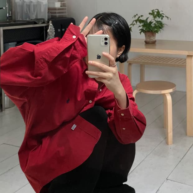 폴로 랄프로렌 솔리드 셔츠 (Man 2XL) AB0825