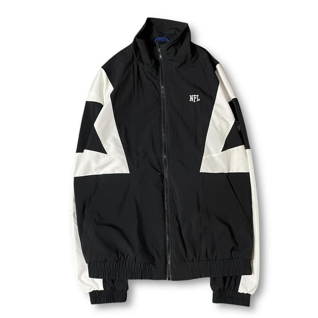 NFL 팀어패럴 블랙 화이트 배색 나일론 바람막이 자켓 S