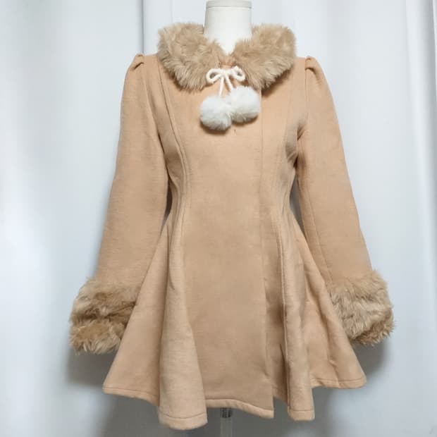 빈티지 플레어코트 원피스 라떼히메갸루 핀터깔 양산형지뢰계 로리타 캐캐체