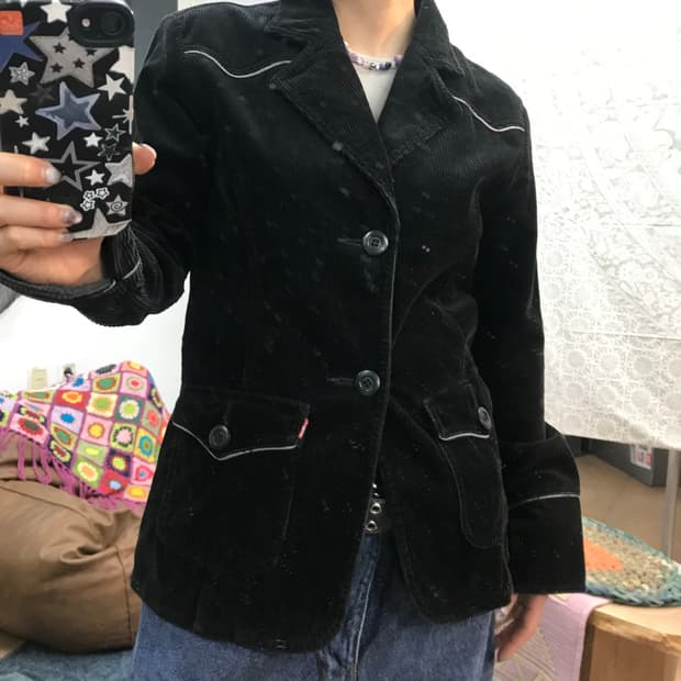 리바이스 여성 골덴 코듀로이 블레이저 