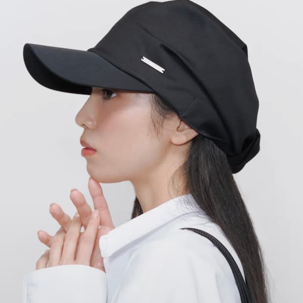 [새제품] Tie-up scarf bandana cap BLACK