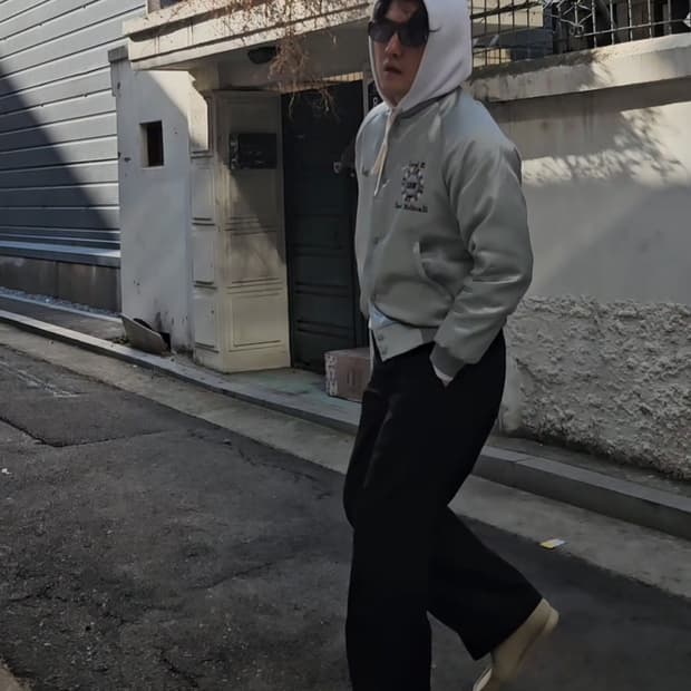 90S USA 새틴 스타디움 자켓 M M0040