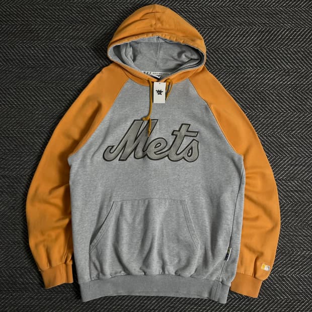 00s MLB WWS 뉴욕 메츠 바시티 후드 티셔츠o 3140